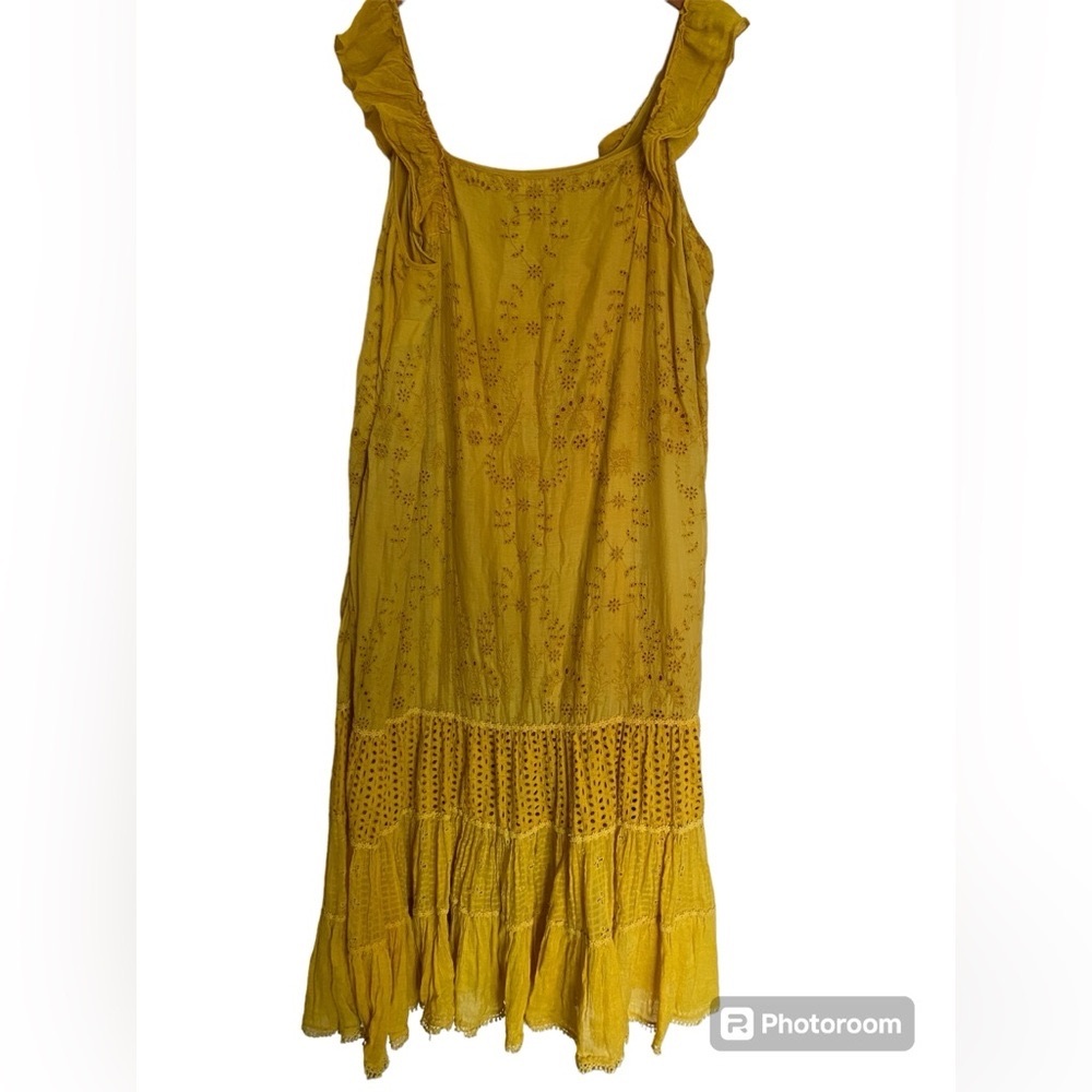 Mustard color maxi dress from anthropology size 24